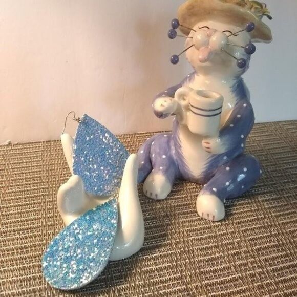 Blue Sky Sparkle Party Teardrop Earrings - Picture 4 of 4